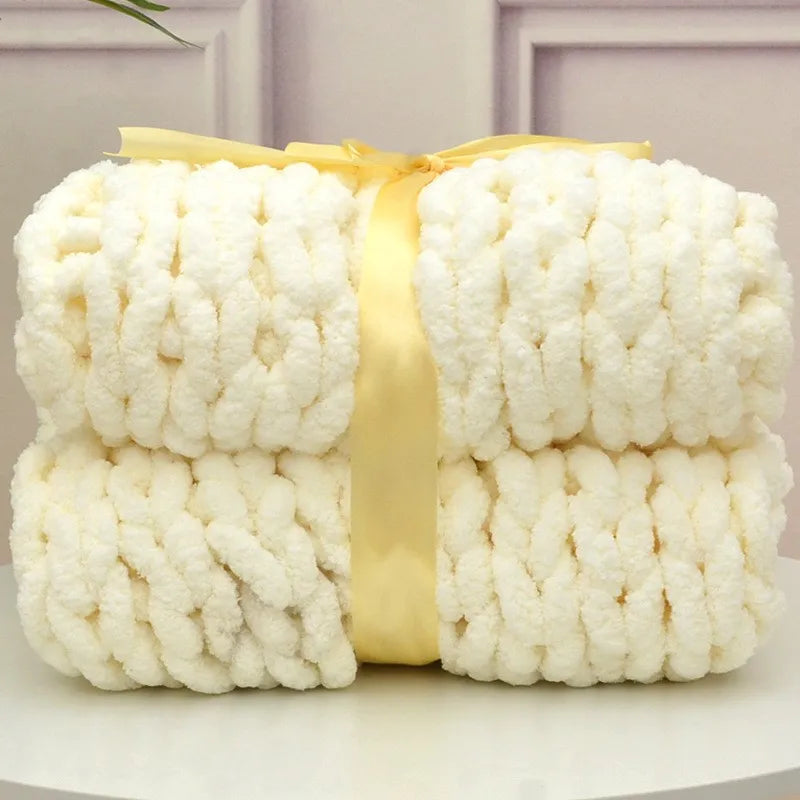 chunky knitted blanky