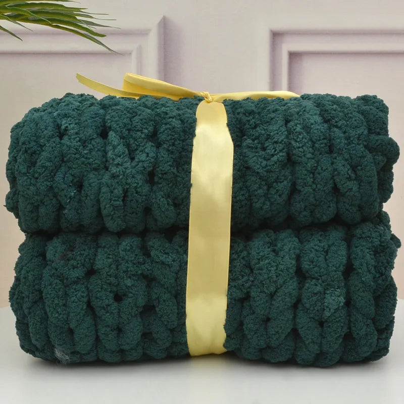 chunky knitted blanky