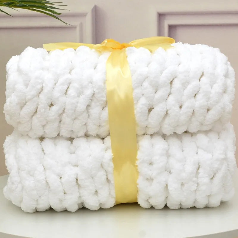 chunky knitted blanky