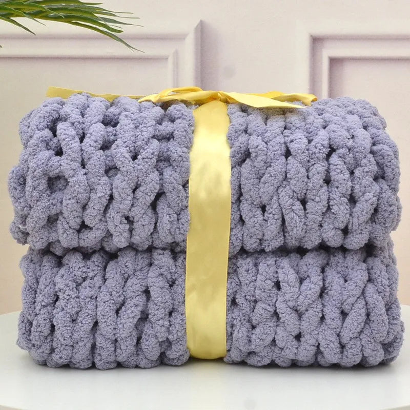 chunky knitted blanky