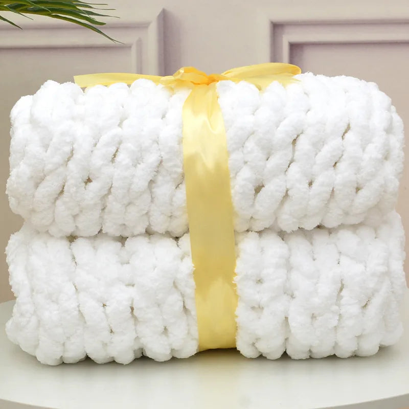 chunky knitted blanky