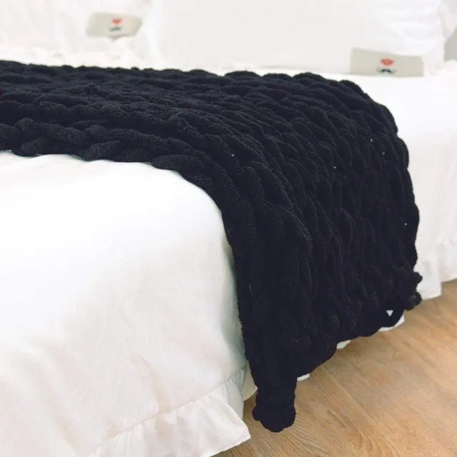 chunky knitted blanky