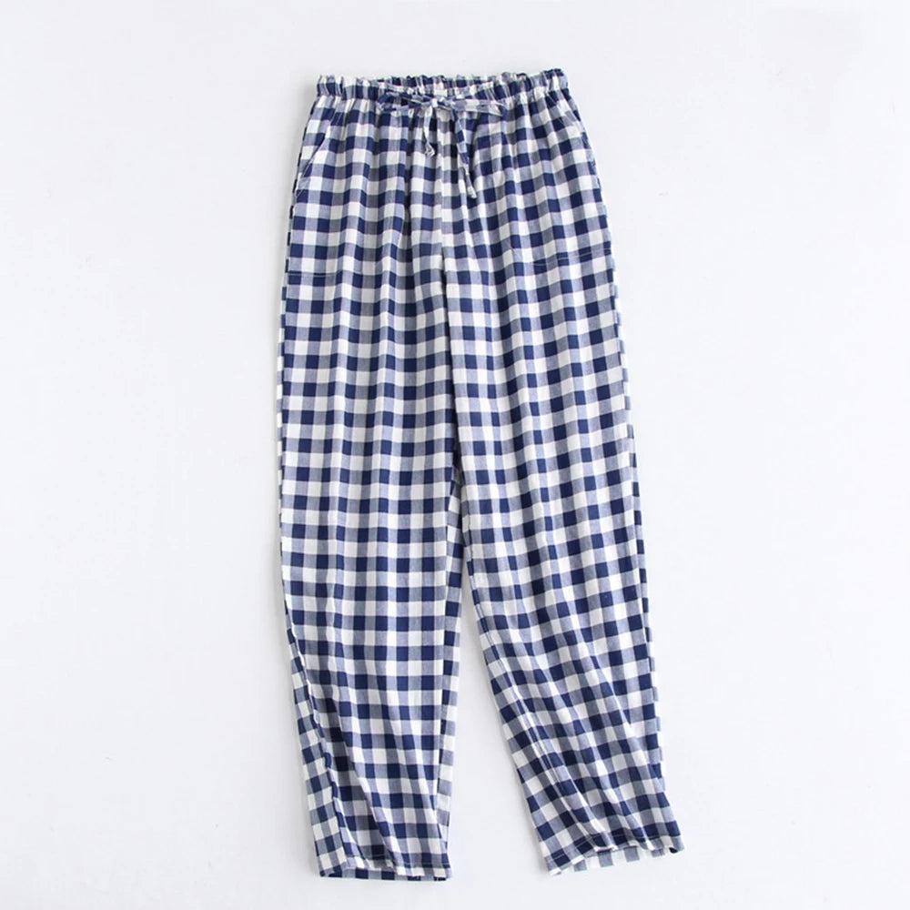 blue grid PJs