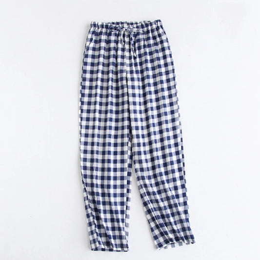 blue grid PJs