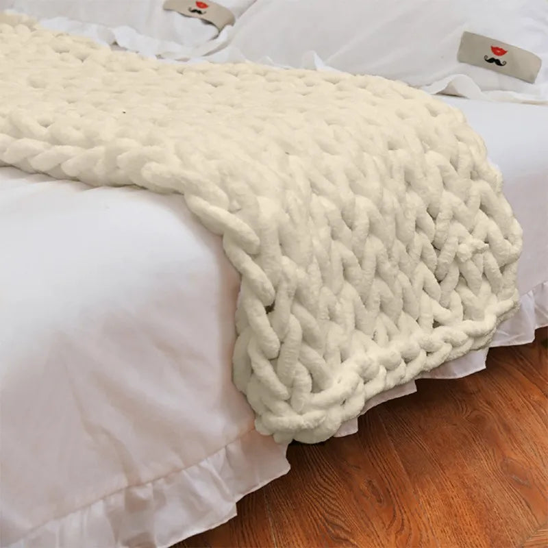 chunky knitted blanky
