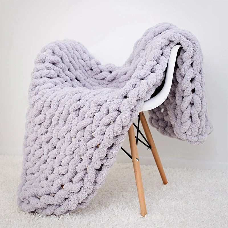 chunky knitted blanky