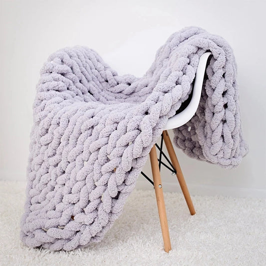 chunky knitted blanky