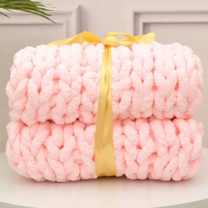 chunky knitted blanky