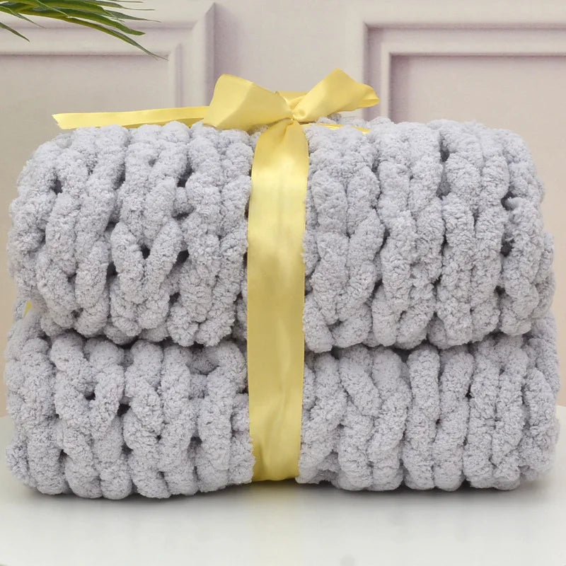 chunky knitted blanky