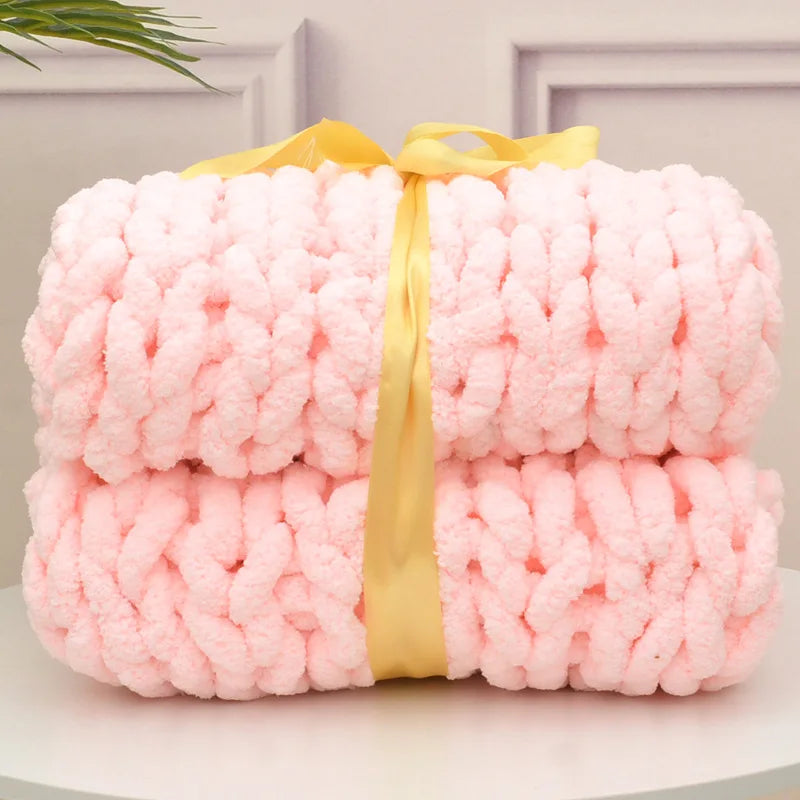 chunky knitted blanky
