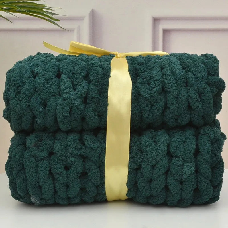 chunky knitted blanky