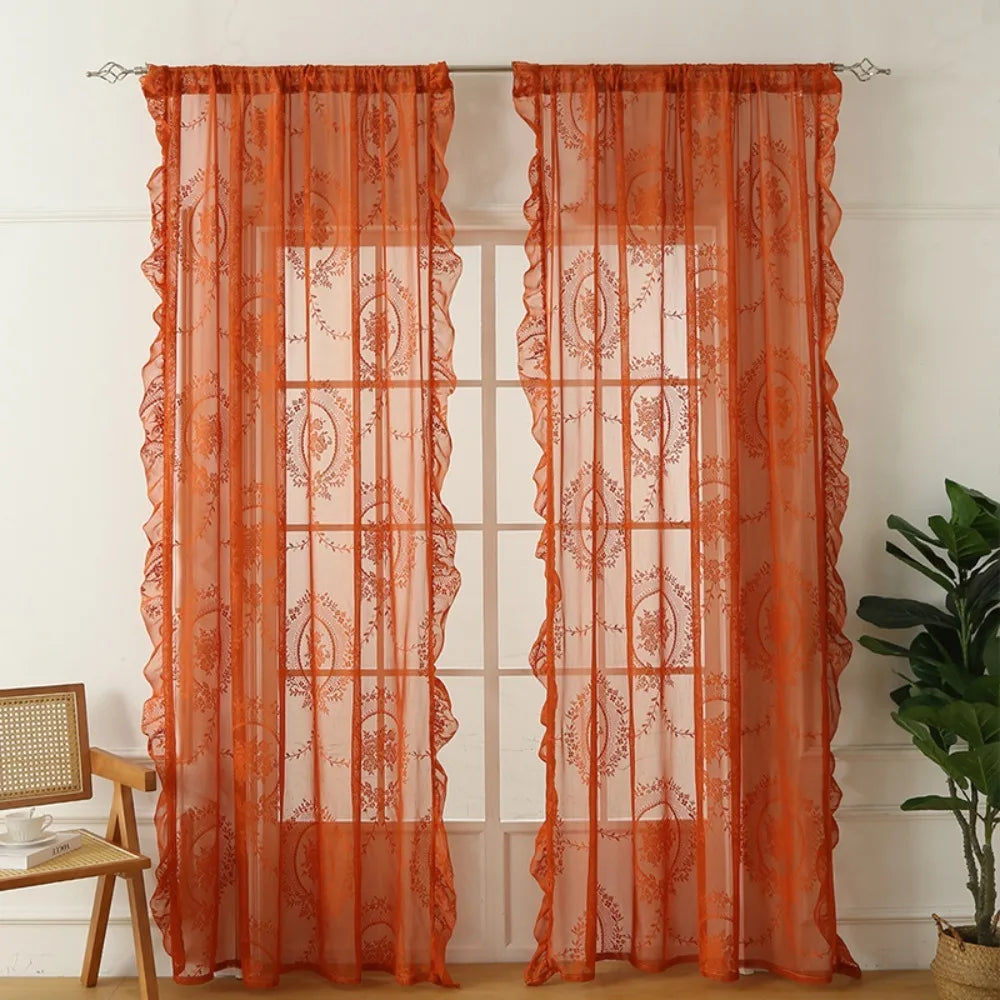 lace sheer curtain