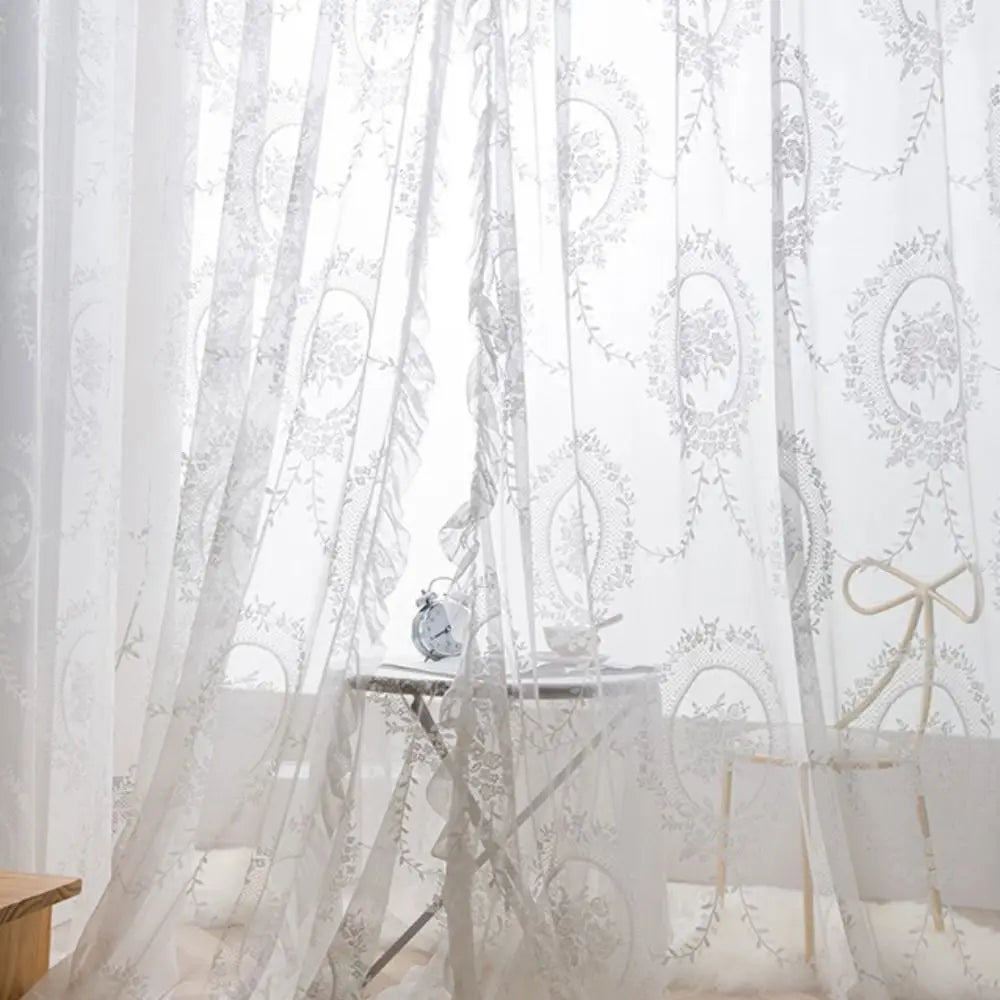 lace sheer curtain