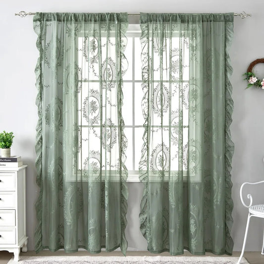 lace sheer curtain