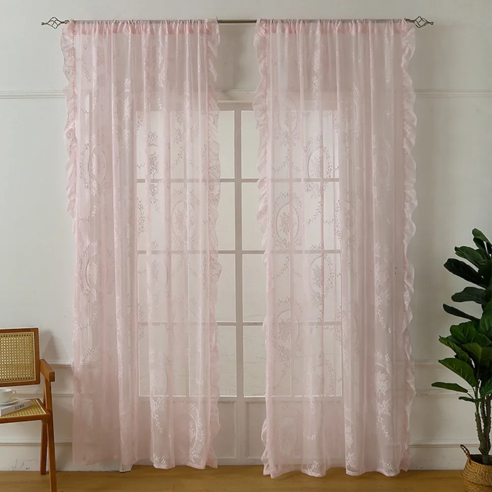 lace sheer curtain