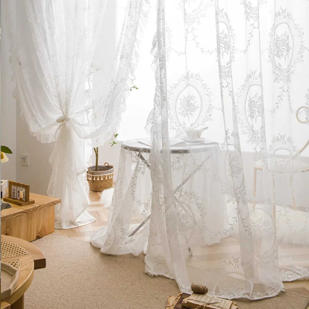 lace sheer curtain