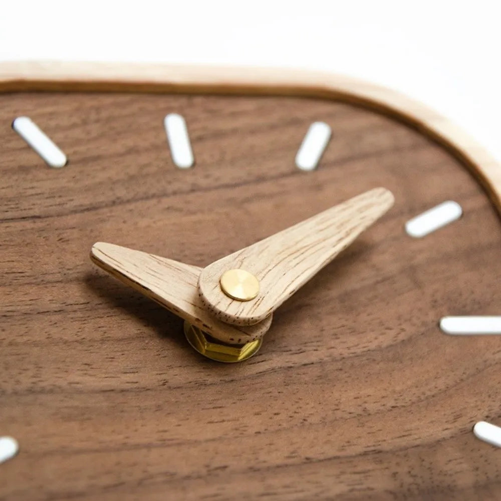 simple wooden bedside clock