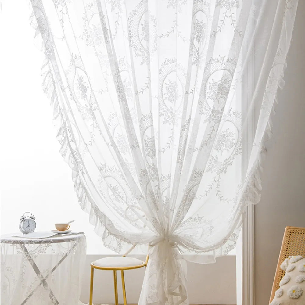 lace sheer curtain