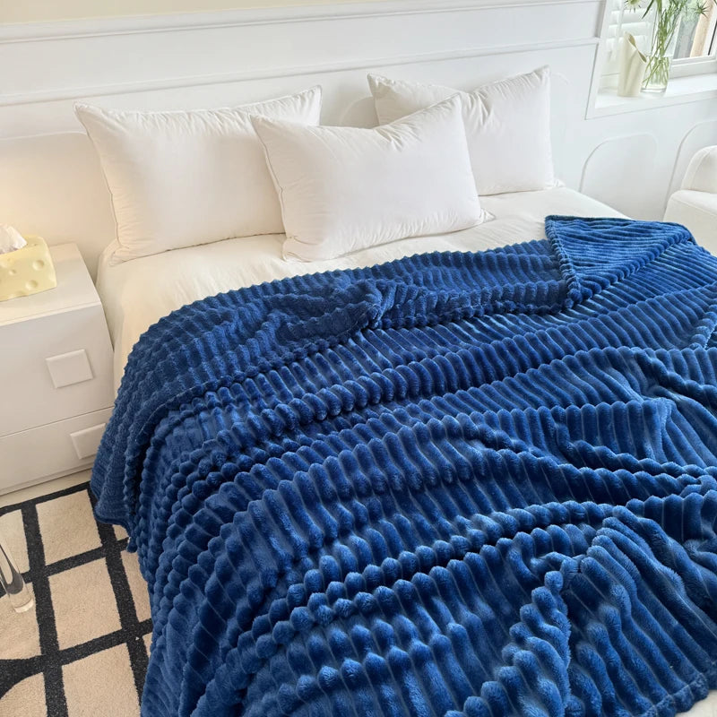 sea blue thickened blanky