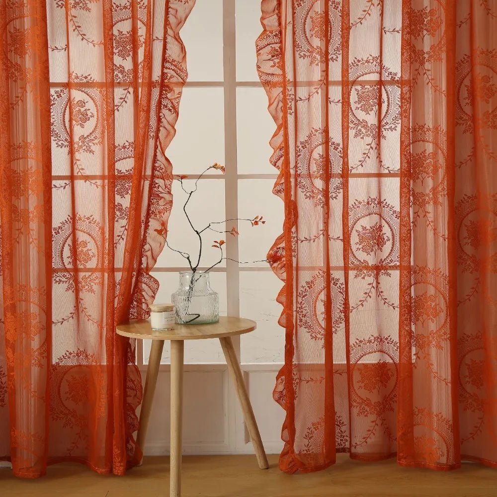 lace sheer curtain