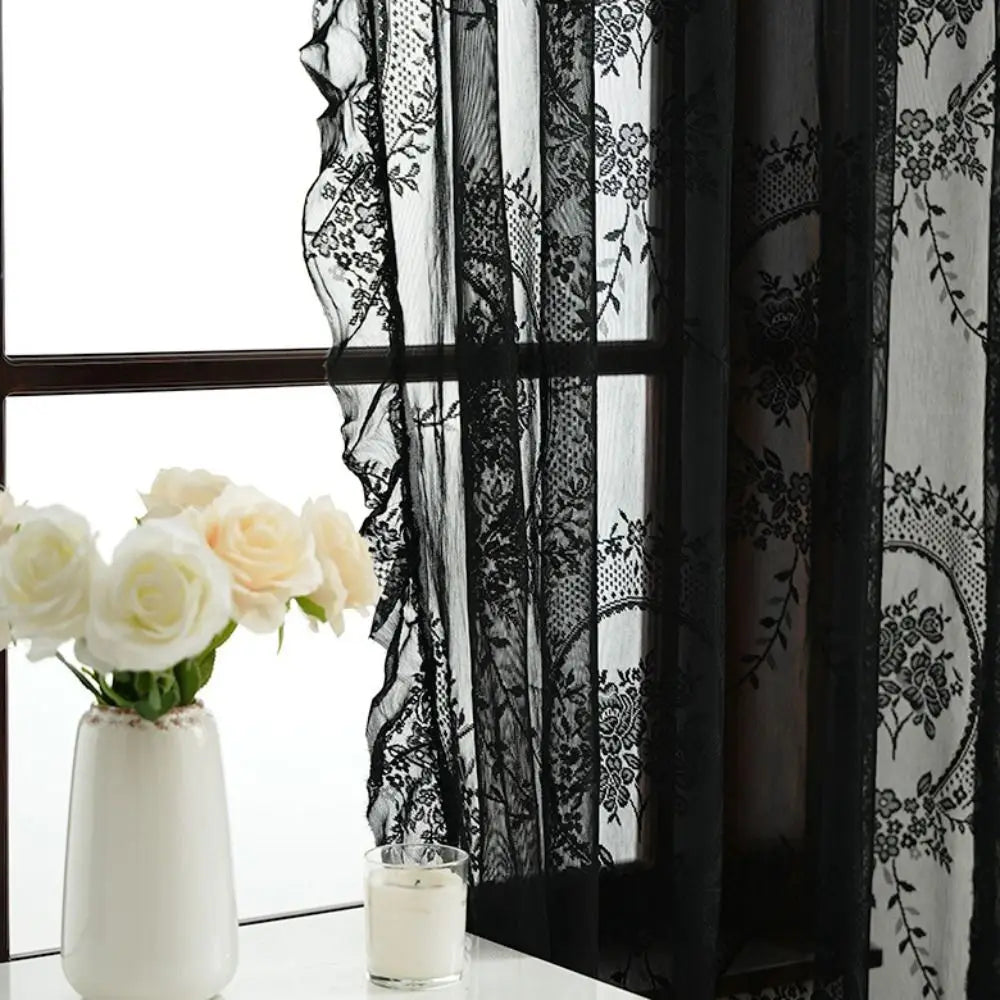 lace sheer curtain