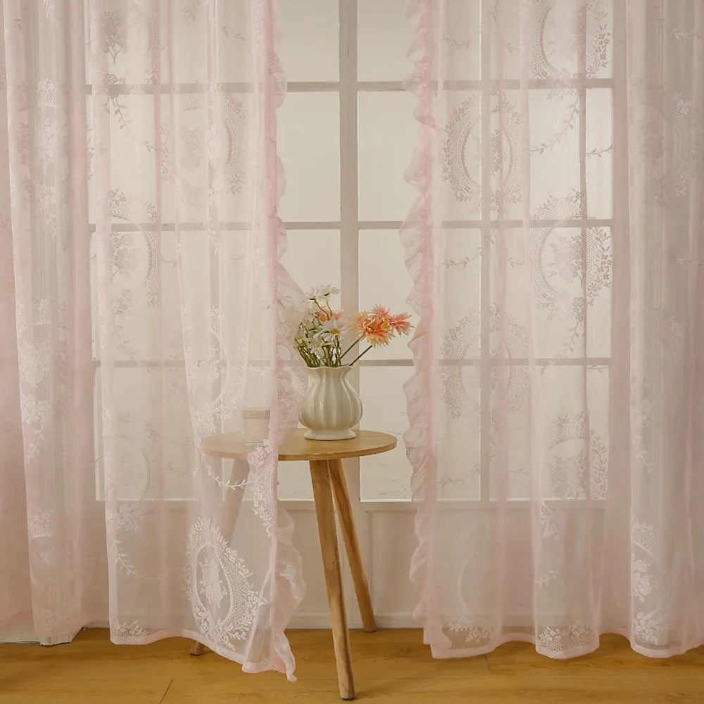 lace sheer curtain