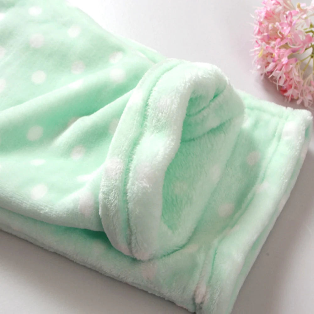 green polka dot PJs