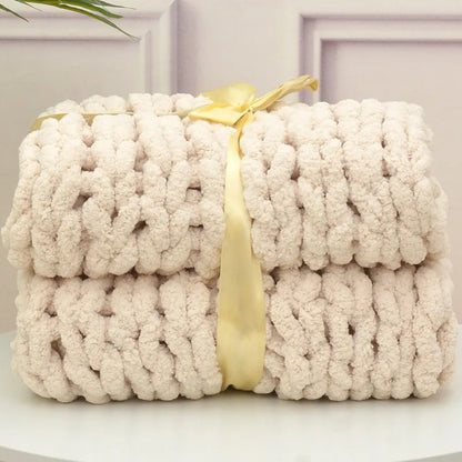 chunky knitted blanky