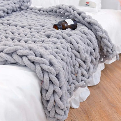 chunky knitted blanky