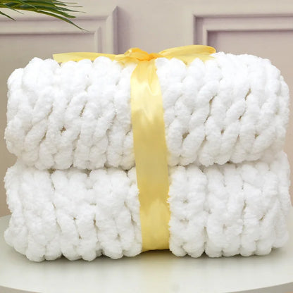 chunky knitted blanky