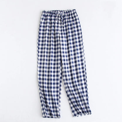 blue grid PJs