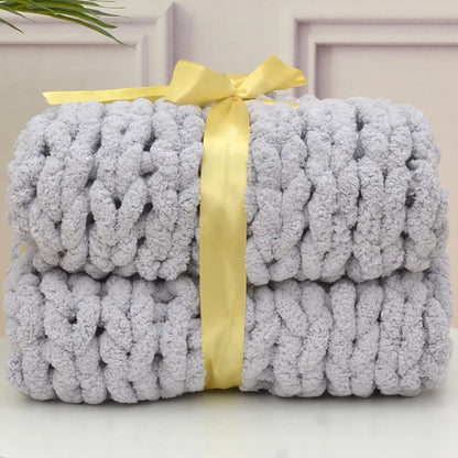 chunky knitted blanky