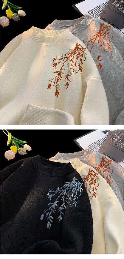 white knit wool sweater