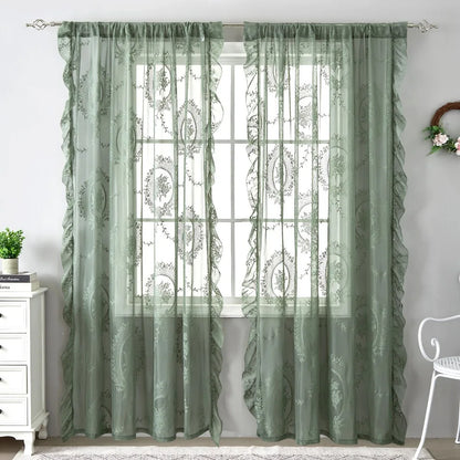 lace sheer curtain