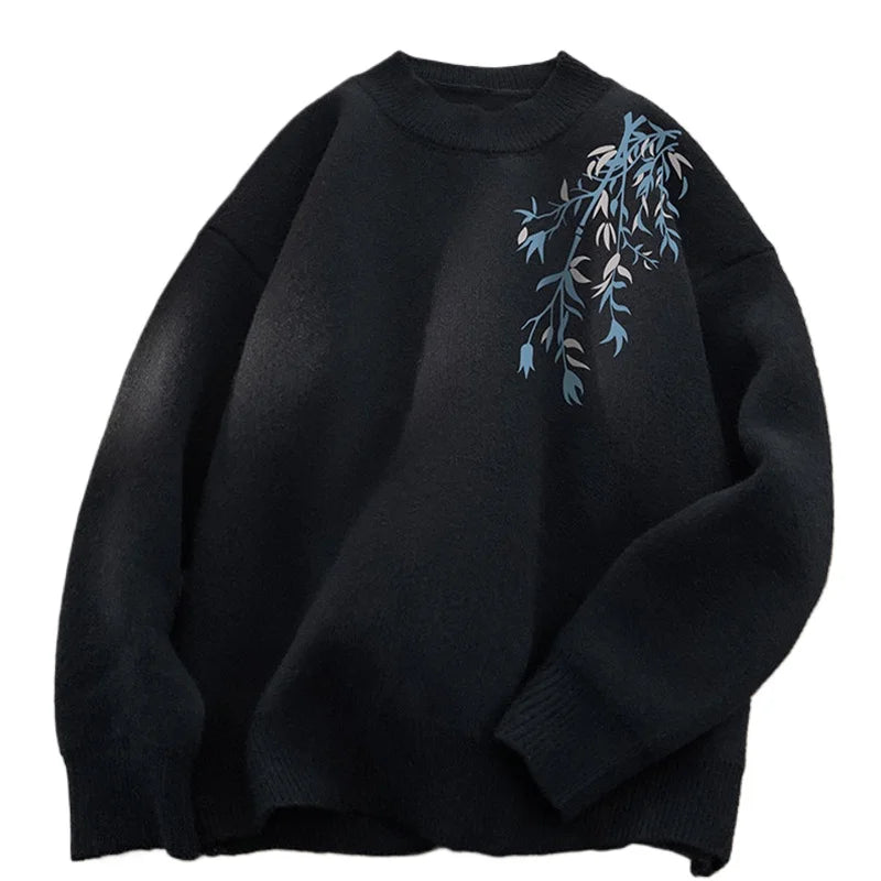 black knit wool sweater