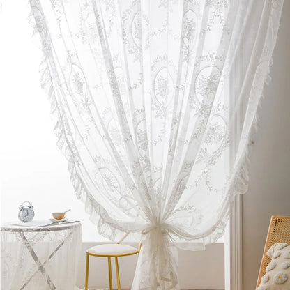 lace sheer curtain