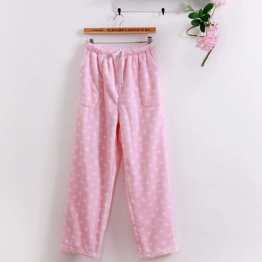 pink polka dot PJs
