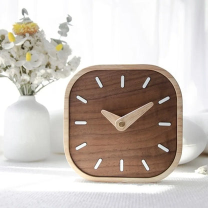 simple wooden bedside clock