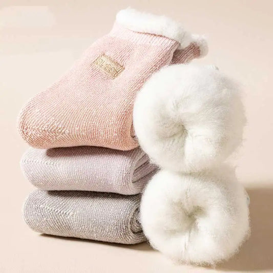 fluffy knit socks
