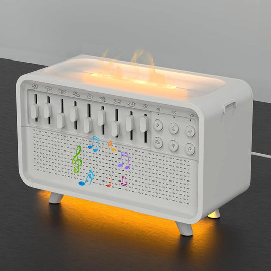 white noise machine with aroma diffuser, humidifier, & night light