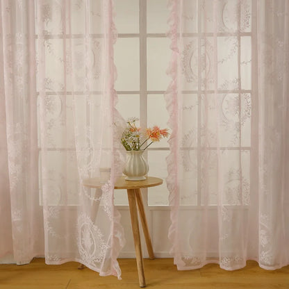 lace sheer curtain