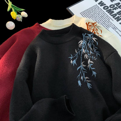 black knit wool sweater